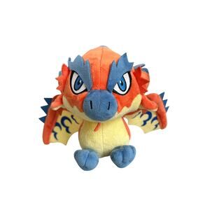Capcom Monster Hunter Chibi Plush Orange Blue Dragon 7” Retired Soft Toy